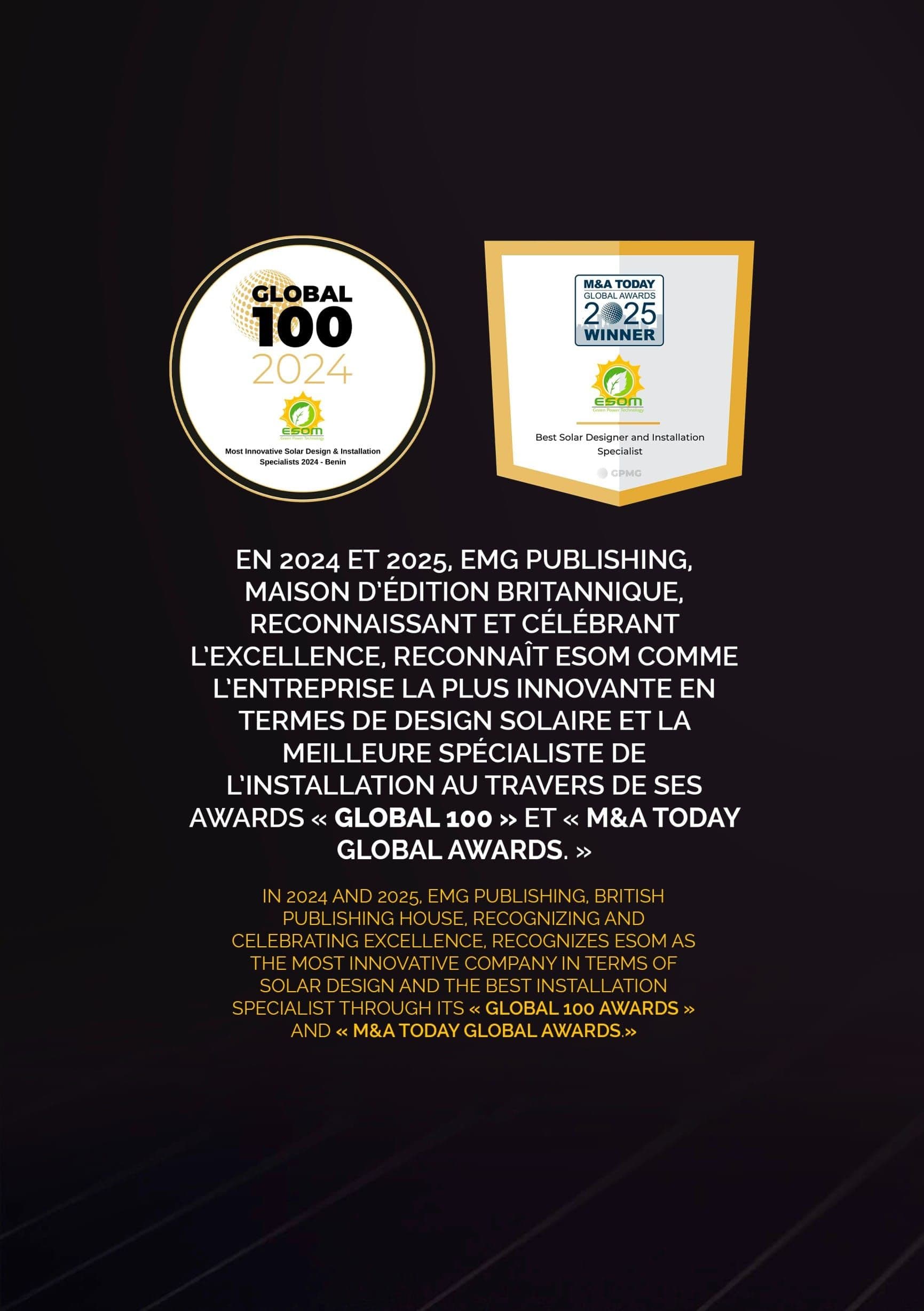 Global 100 Recognition